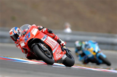 Stoner extends his lead, on the track and in the championship. At least he looks as though he's trying...