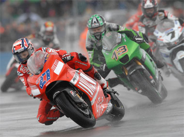 Anthony West (13) chases the championship leader down in his first ever MotoGP. The kid's gonna go far, I'd say...