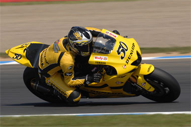 Sylvain Guintoli, definitely on line for a man of the meeting award...