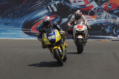 Toseland holds off Nakano, all the way to the flag.