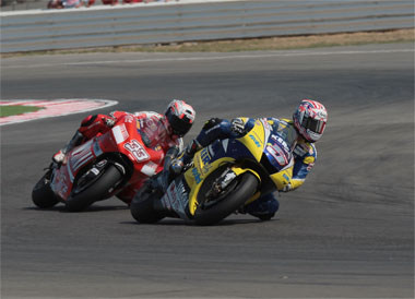 Colin Edwards and Marco Melandri had work to do after getting caught up in Vermeulen's dodgy first lap...