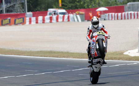 Randy de Puniet is improving all the time and surely deserves the recognition he's been missing until now... (Pic: LCR Honda)