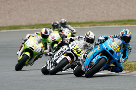 Happier days, with Capirossi leading de Puniet, Kallio and Espargaro (Pic: Suzuki)