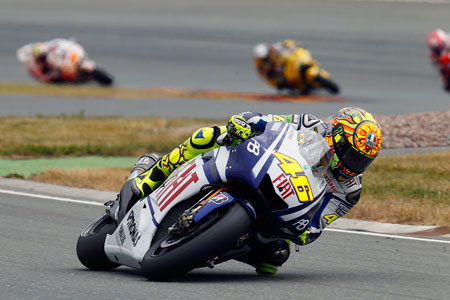 Valentino Rossi, back on form and acting as if he'd never left. (Pic: Yamaha)