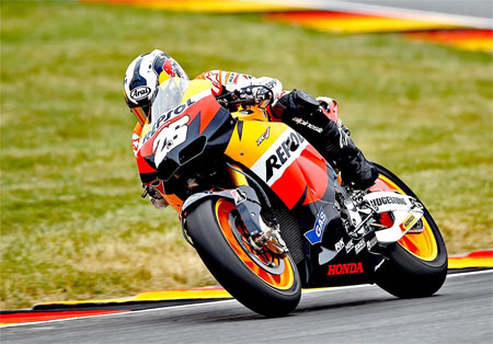 Dani Pedrosa rode an inch perfect race to take a well deserved win... (Pic: Honda)