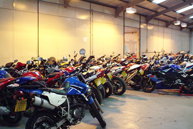 About half of the bikes awaiting repair and assessment at Plantec's workshop