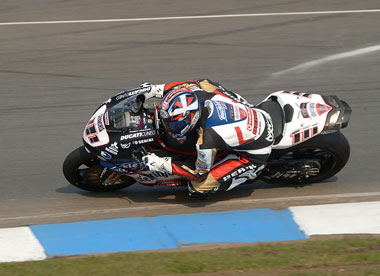 Ruben Xaus still always looks as though he's crashing, but he's deceptively smooth and as fast as you like. When he stays on. Nice guy, too...(Pic: Becci Stubbs)