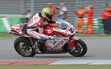 Troy Bayliss still looks like he's cruising, even flat out...