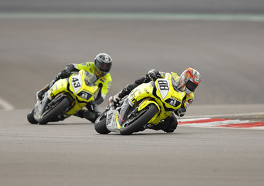 Aoyama and Pridmore indulging in some formation flying in happier times...