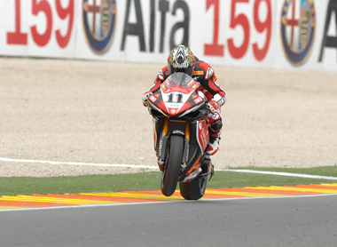 Troy "Mr Smooth" Corser had to try quite hard in race two...