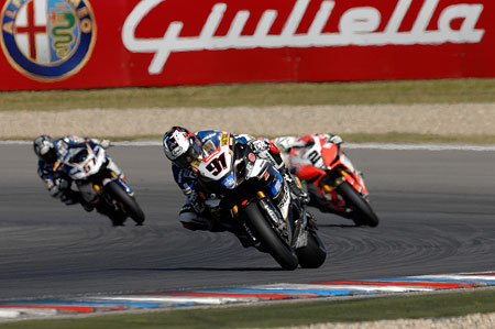 Leon Haslam had a weekend he'd rather forget, I suspect. Still, there's still a few rounds left...(Pic- Claus Hermann)