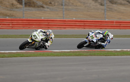 Johnny Rea and Cal Crutchlow - two of the nicest raving axe murderers you'll ever find - battle it out in race two...again.