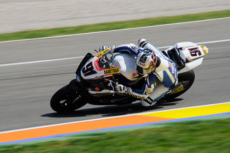 Leon Haslam looked unflustered and relaxed the whole time.